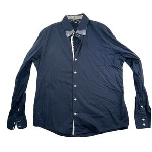 Made In Italy Camicie Al Ponte Mens Size XXL Long Sleeve Button Up Dress‎ Shirt